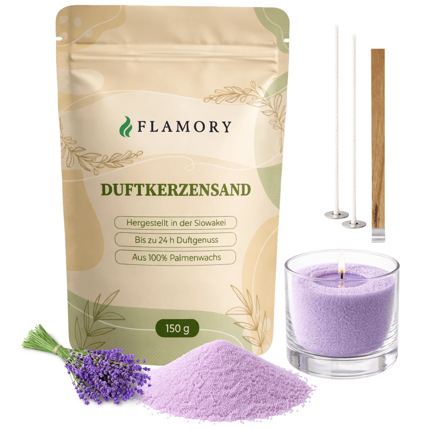 Flamory Duftkerzensand Probiergröße (150g)