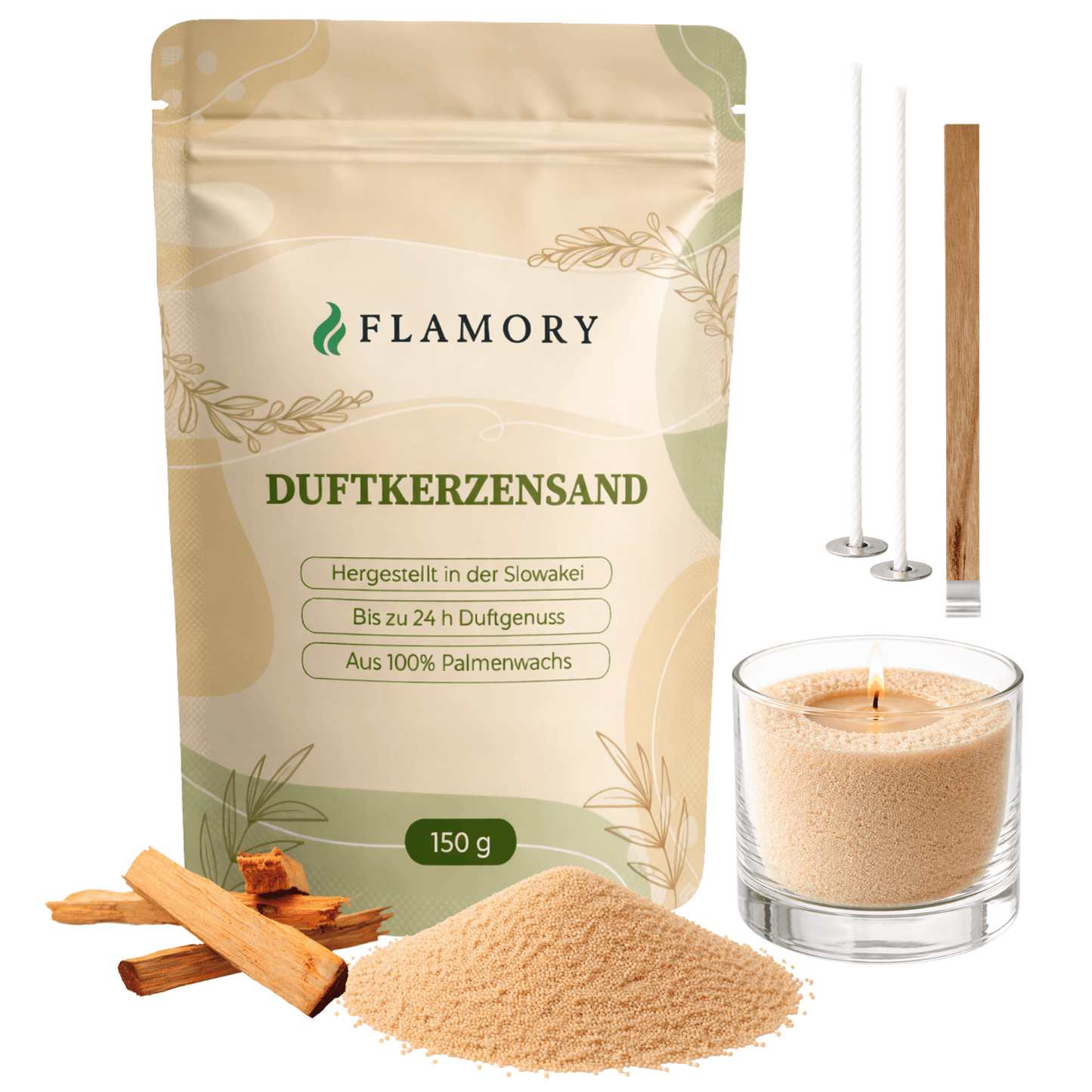 Flamory Duftkerzensand Probiergröße (150g)