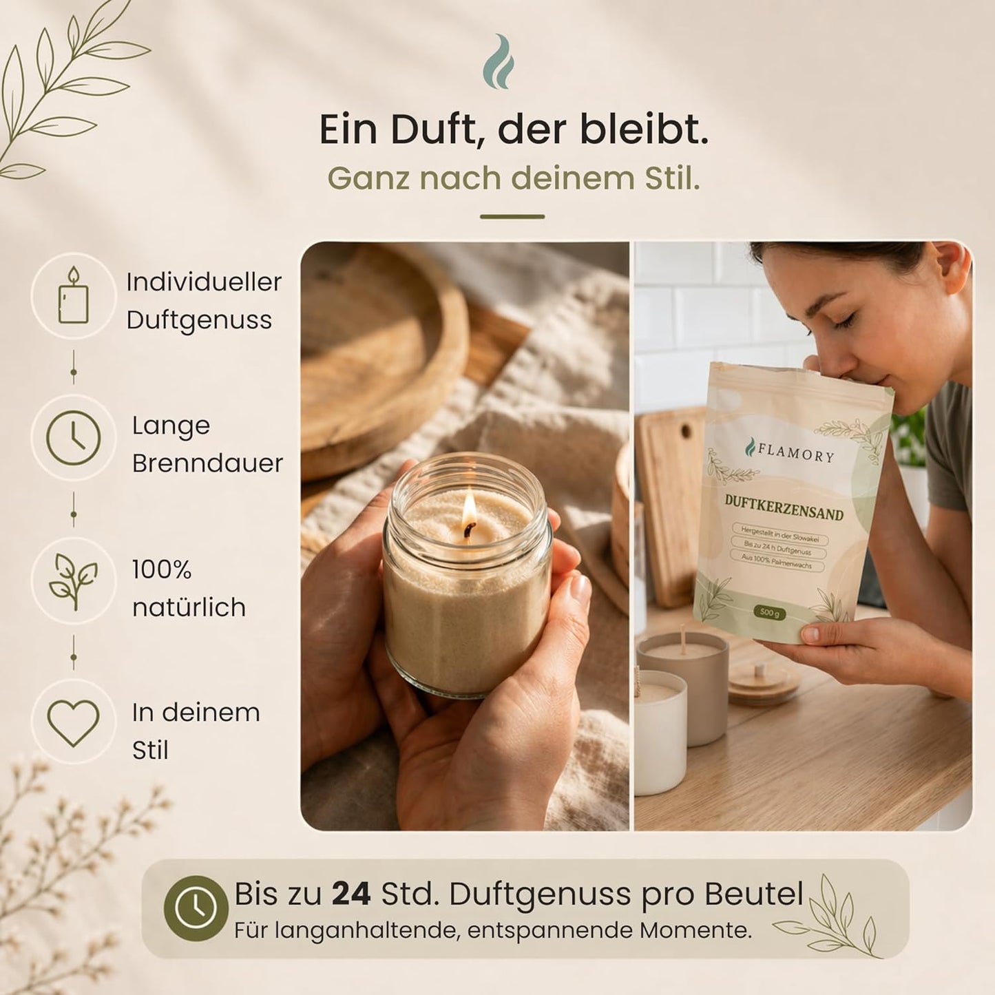 Flamory Duftkerzensand Probiergröße (150g)