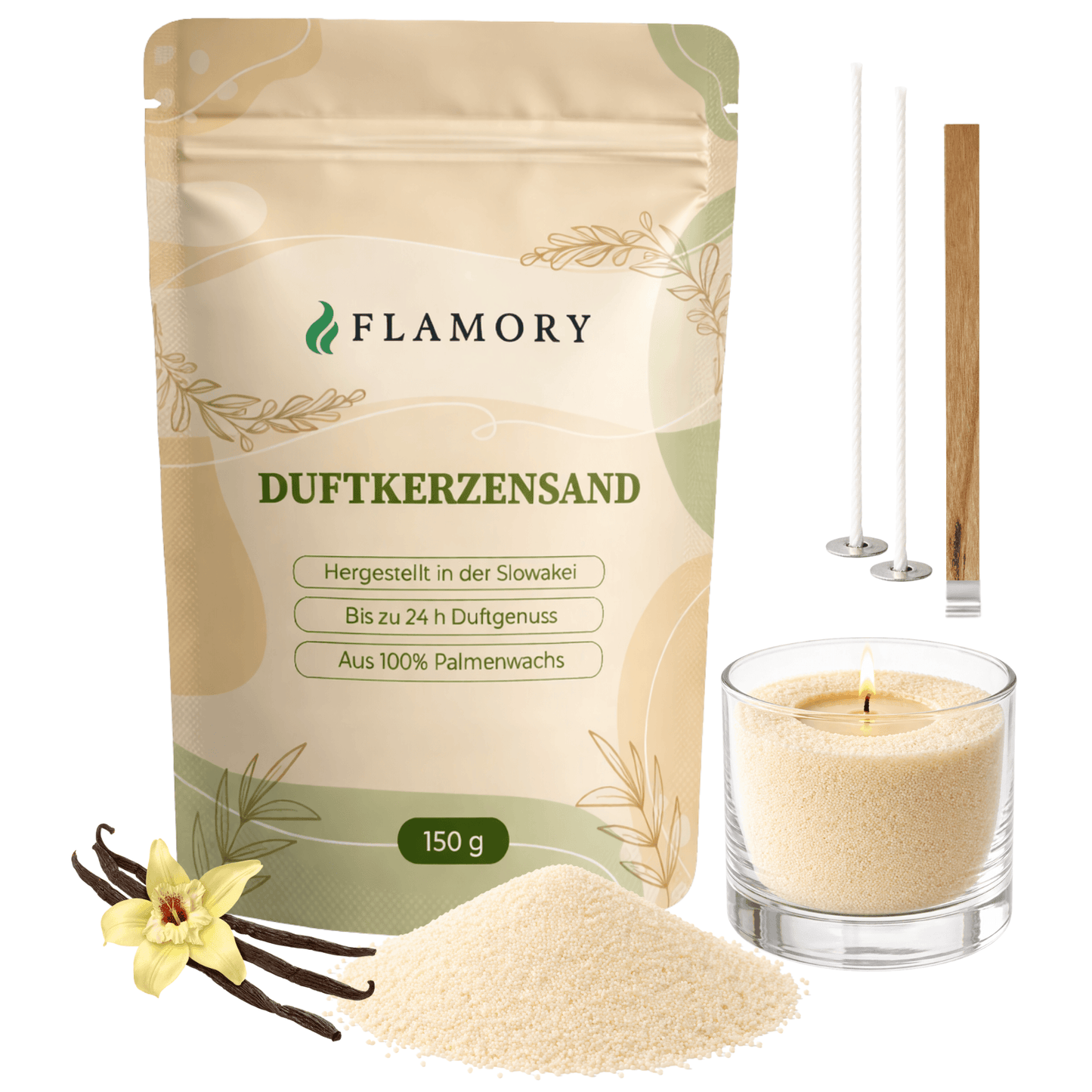 Flamory Duftkerzensand Probiergröße (150g)