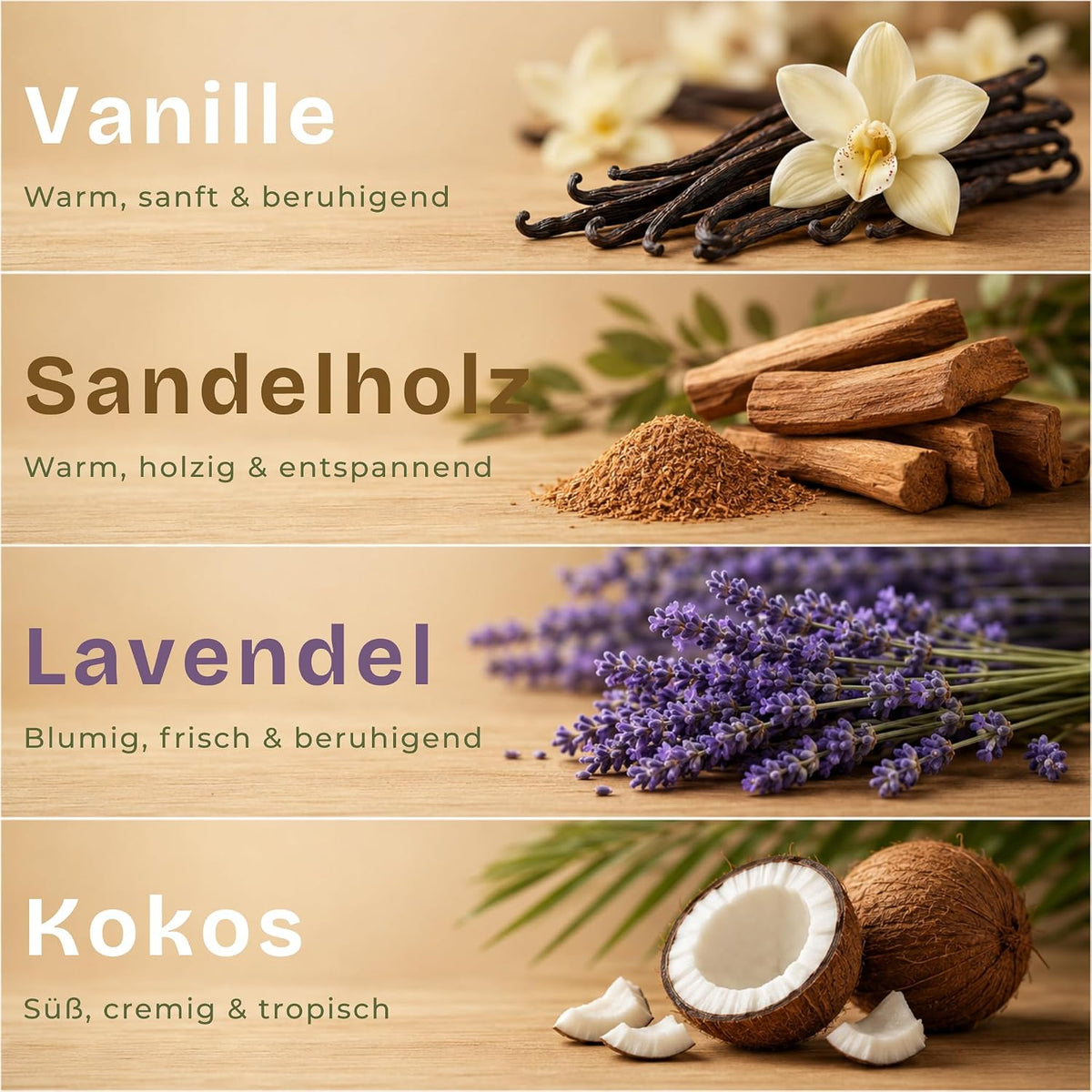 Duftkerzensand Wellness Set 4x150g