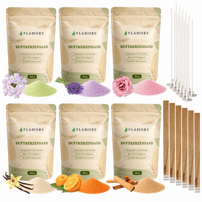 Flamory Duftkerzensand Probierset 6 x 150g