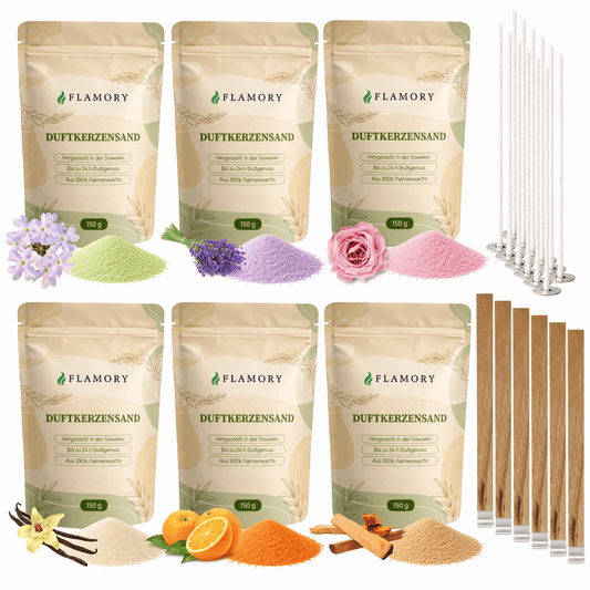 Flamory Duftkerzensand Probierset 6 x 150g