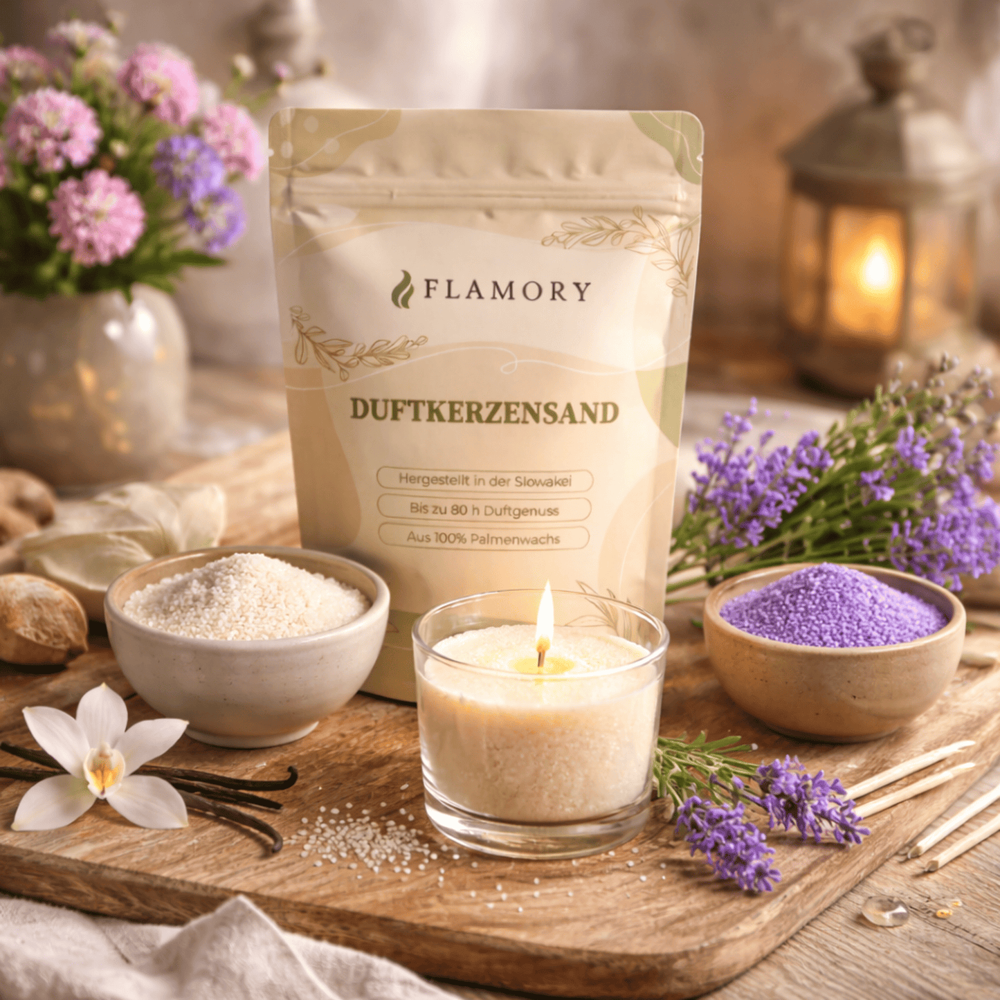 Flamory Duftkerzensand Probiergröße (150g)
